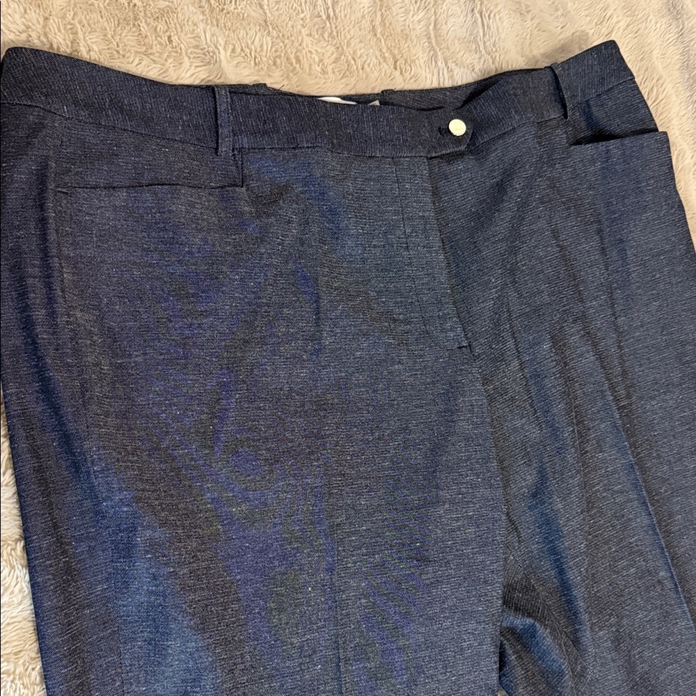 Calvin Klein Navy Women's Trousers - Picture 2 of 6